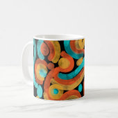 Abstrakter bunter Kaffeebecher Kaffeetasse (Vorderseite Links)