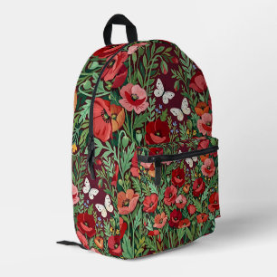 Abstrakter bunter Mohn & Schmetterlinge Rucksack