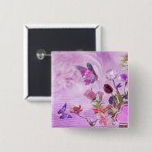 Abstrakter bunter rosa lila niedlicher button (Vorne & Hinten)