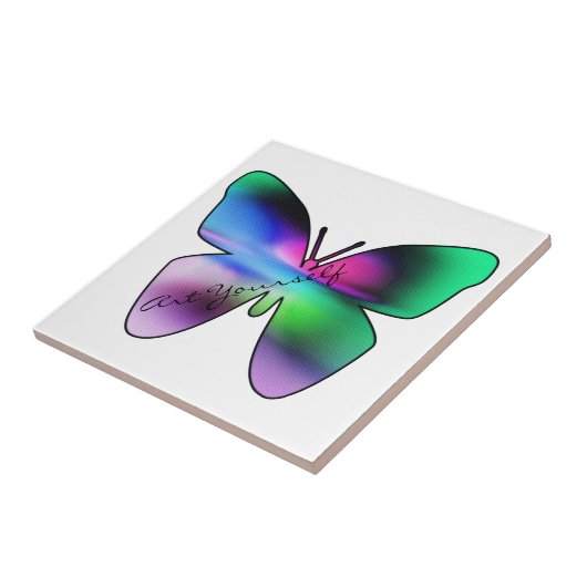 Abstrakter Bunter Schmetterling Fliese (Seite)