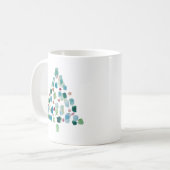 Abstrakter bunter Weihnachtsbaum Kaffeetasse (Vorderseite Links)