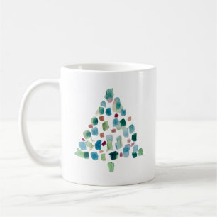 Abstrakter bunter Weihnachtsbaum Kaffeetasse