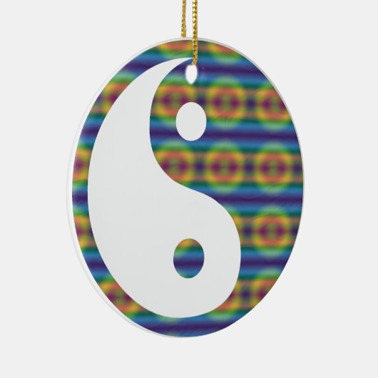 Abstrakter bunter Yin Yang Keramikornament (Rechts)