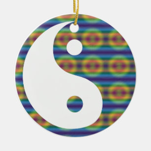 Abstrakter bunter Yin Yang Keramikornament