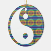 Abstrakter bunter Yin Yang Keramikornament (Links)