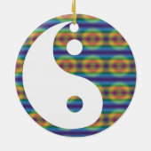 Abstrakter bunter Yin Yang Keramikornament (Hinten)