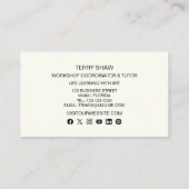 Abstrakter Burgund-Pink-Gold-Paint Visitenkarte (Rückseite)