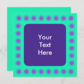 Abstrakter Burst-Border-Platz Einladung (Vorne/Hinten)