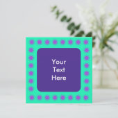 Abstrakter Burst-Border-Platz Einladung (Stehend Vorderseite)