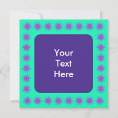 Abstrakter Burst-Border-Platz Einladung (Vorderseite)