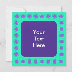 Abstrakter Burst-Border-Platz Einladung