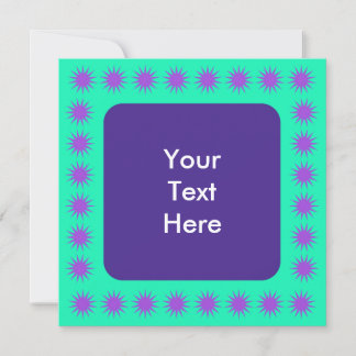 Abstrakter Burst-Border-Platz Einladung