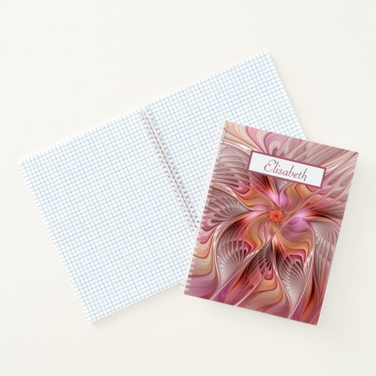 Abstrakter Butterfly-Fraktal Notizblock (Innenseite)