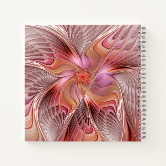 Abstrakter Butterfly-Fraktal Notizblock (Rückseite)