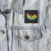 Abstrakter Butterfly-Überlebender Krebs Button (Beispiel)