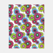 Abstrakter Cartoon Blume Blumenkinder skandinav Fleecedecke (Vorderseite)