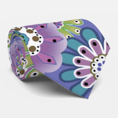 Abstrakter Cartoon Blume Blumenkinder skandinav Krawatte (Gerollt)