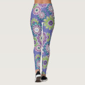 Abstrakter Cartoon Blume Blumenkinder skandinav Leggings (Rückseite)