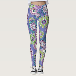 Abstrakter Cartoon Blume Blumenkinder skandinav Leggings