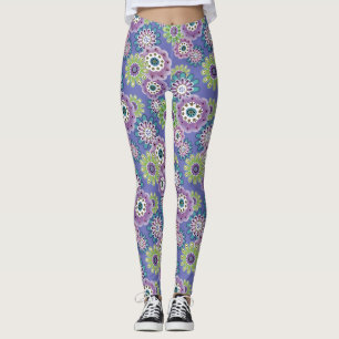 Abstrakter Cartoon Blume Blumenkinder skandinav Leggings
