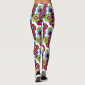 Abstrakter Cartoon Blume Blumenkinder skandinav Leggings (Rückseite)