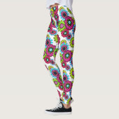 Abstrakter Cartoon Blume Blumenkinder skandinav Leggings (Links)