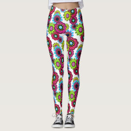 Abstrakter Cartoon Blume Blumenkinder skandinav Leggings