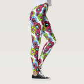 Abstrakter Cartoon Blume Blumenkinder skandinav Leggings (Rechts)