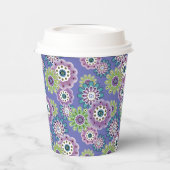 Abstrakter Cartoon Blume Blumenkinder skandinav Pappbecher (Links)