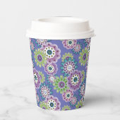 Abstrakter Cartoon Blume Blumenkinder skandinav Pappbecher (Rückseite)