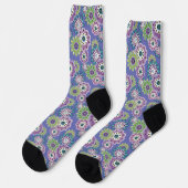 Abstrakter Cartoon Blume Blumenkinder skandinav Socken (Linkes Detail)
