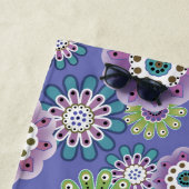 Abstrakter Cartoon Blume Blumenkinder skandinav Strandtuch (Beispiel)