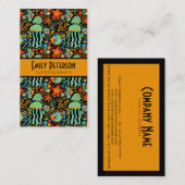 Abstrakter Cartoon des Wasserlebens 2 Visitenkarte (Vorne/Hinten)