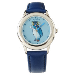 Abstrakter Cartoon Farblich Blauer Sonnenschein Armbanduhr