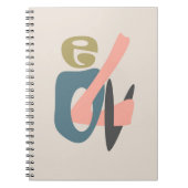 Abstrakter Cartoon Moderner LIEBE Valentinstag Notizblock (Vorderseite)