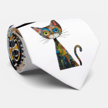 Abstrakter Cat Design Necktie