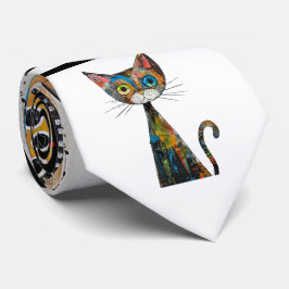 Abstrakter Cat Design Necktie Krawatte