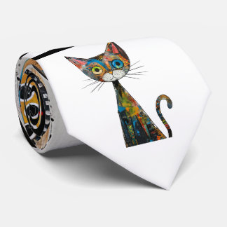 Abstrakter Cat Design Necktie Krawatte