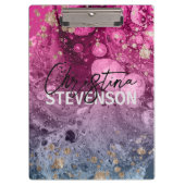 Abstrakter Chic Luxus Modernes Glam Marmormalerei Klemmbrett (Vorderseite)