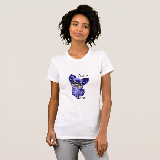 Abstrakter Chihuahua Mama T - Shirt (Vorne ganz)