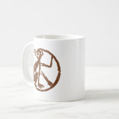Abstrakter chinesischer Tierkreis-Affe Kaffeetasse (Vorderseite Links)