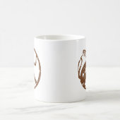 Abstrakter chinesischer Tierkreis-Affe Kaffeetasse (Mittel)