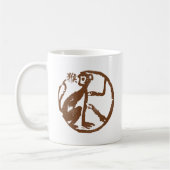 Abstrakter chinesischer Tierkreis-Affe Kaffeetasse (Links)
