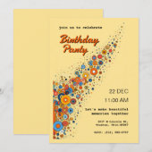 Abstrakter Circle Themed Personalisiert Einladung (Vorne/Hinten)