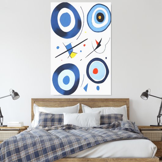 Abstrakter Circular Dimension Leinwanddruck (Insitu (Schlafzimmer))