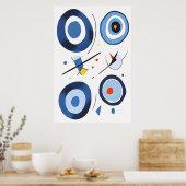 Abstrakter Circular Dimension Poster (Küche)