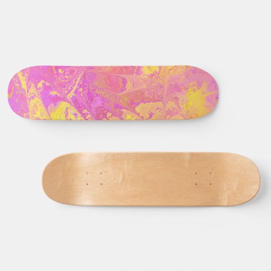 Abstrakter Citrus Burst Skateboard (Horizontal)