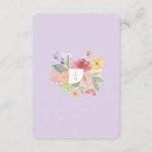 Abstrakter Citrus floral Details QR-Code Begleitkarte (Rückseite)