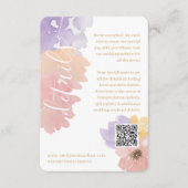 Abstrakter Citrus floral Details QR-Code Begleitkarte (Vorderseite)