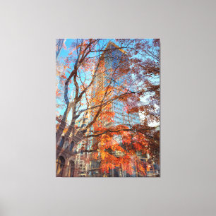 Abstrakter City Herbst Leinwanddruck